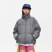 unisex stand-up collar down jacket, view 2 - MRSLM