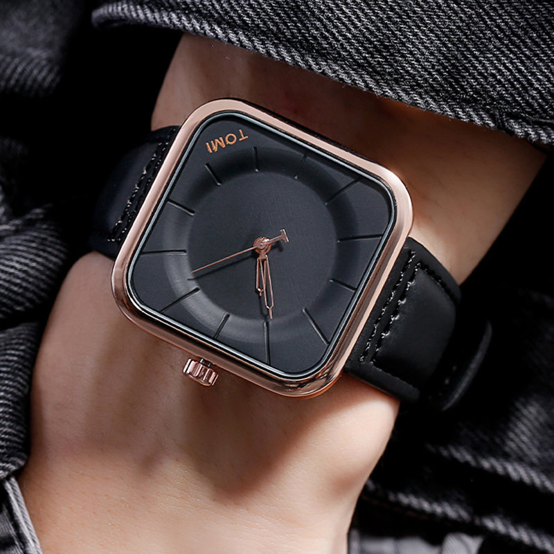 TNordic Minimalist Design Square Watch For Male And Female Students