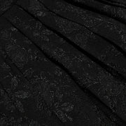 black lace-up a-line mini dress, view 7 - MRSLM