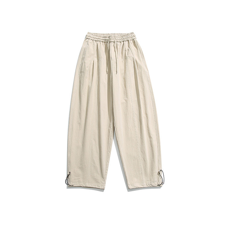 men's solid color basic casual pants, view 4 - MRSLM