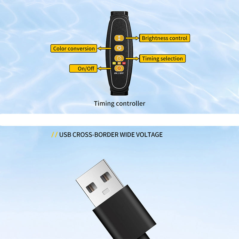 clip-on aquarium led light with timer, view 6 - MRSLM