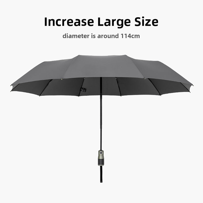 large automatic windproof umbrella with carbon fiber handle, view 9 - MRSLM