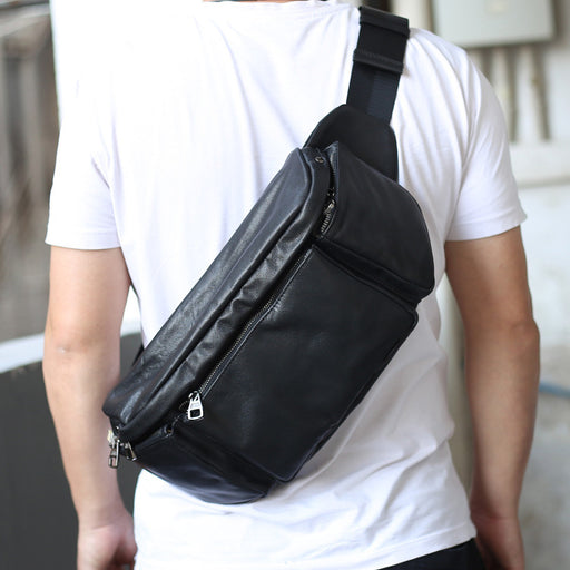 Cowhide large capacity messenger bag - MRSLM