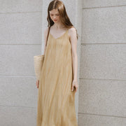 v-neck linen sundress, view 4 - MRSLM