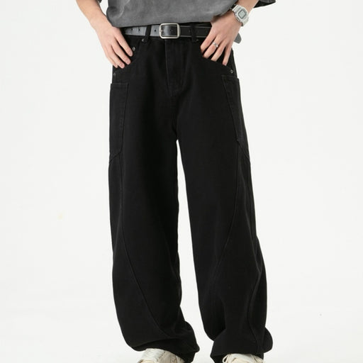 men's retro denim cargo pants - MRSLM