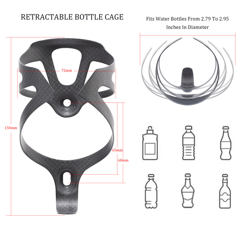 carbon fiber bottle cage, view 9 - MRSLM