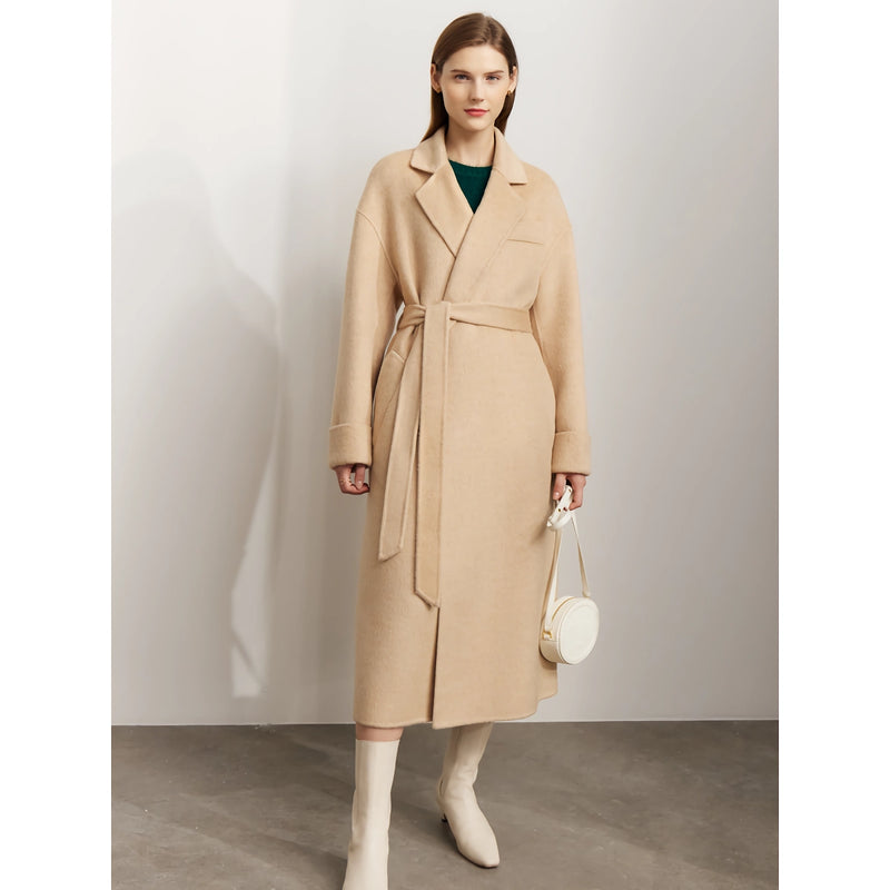 long wool blend coat, view 3 - MRSLM