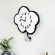 Silent cloud sheep swinging wall clock, view 6 - MRSLM