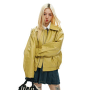 edgy zipper bomber jacket, view 3 - MRSLM