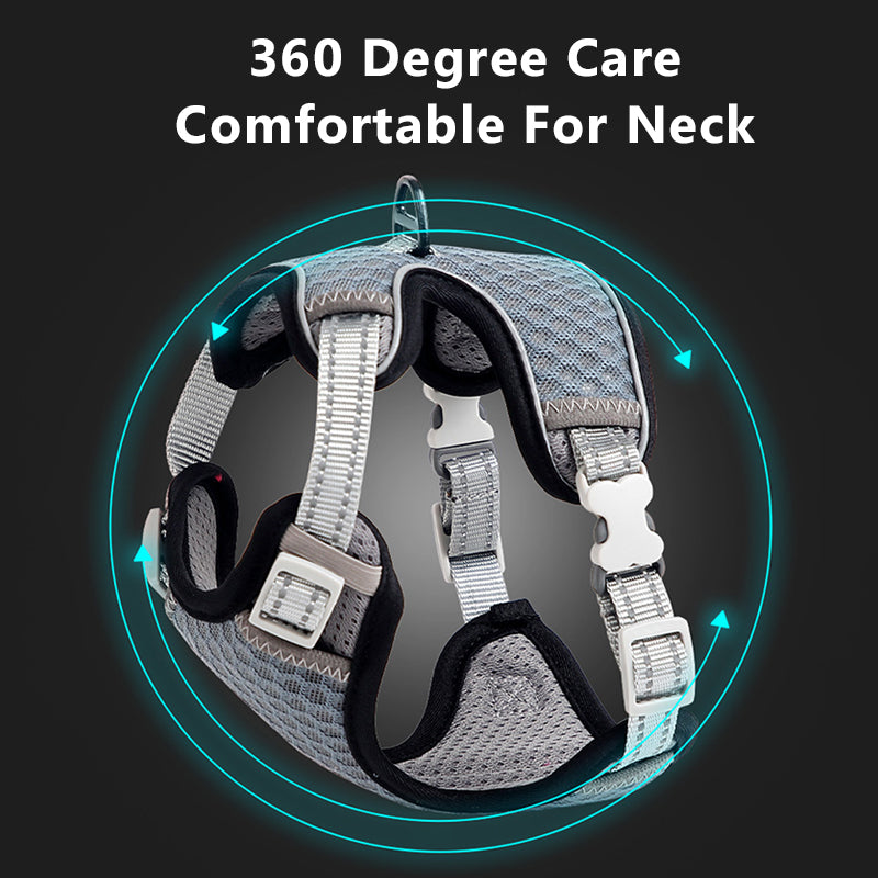 reflective cat harness and leash set, view 7 - MRSLM