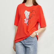 women's stretch printed drop sleeve tee - MRSLM