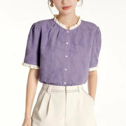 puff sleeve lace blouse - MRSLM