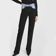 patchwork straight-leg jeans - MRSLM