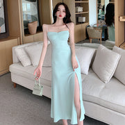 slim-fit long slit dress - MRSLM