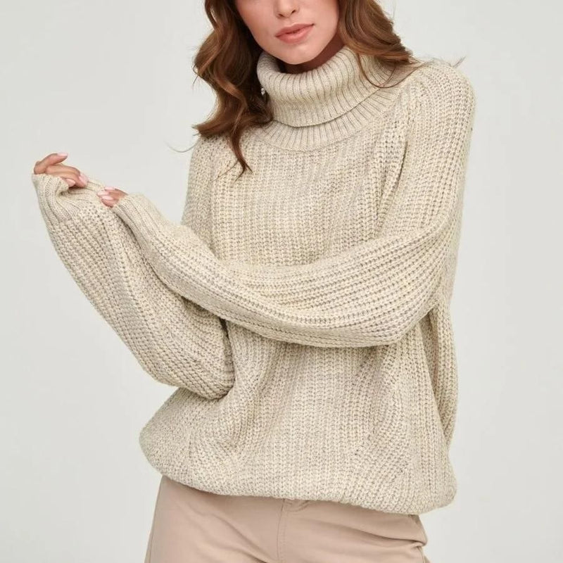 warm turtleneck sweater for women, view 19 - MRSLM