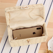 box straw beach bag, view 10 - MRSLM