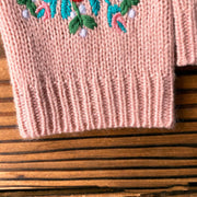 butterfly floral long knitted gloves, view 2 - MRSLM