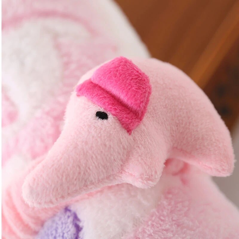 elephant baby blanket, view 6 - MRSLM