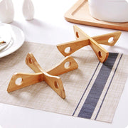 wooden pot trivet, view 4 - MRSLM