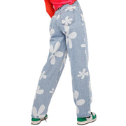 printed straight jeans, view 3 - MRSLM