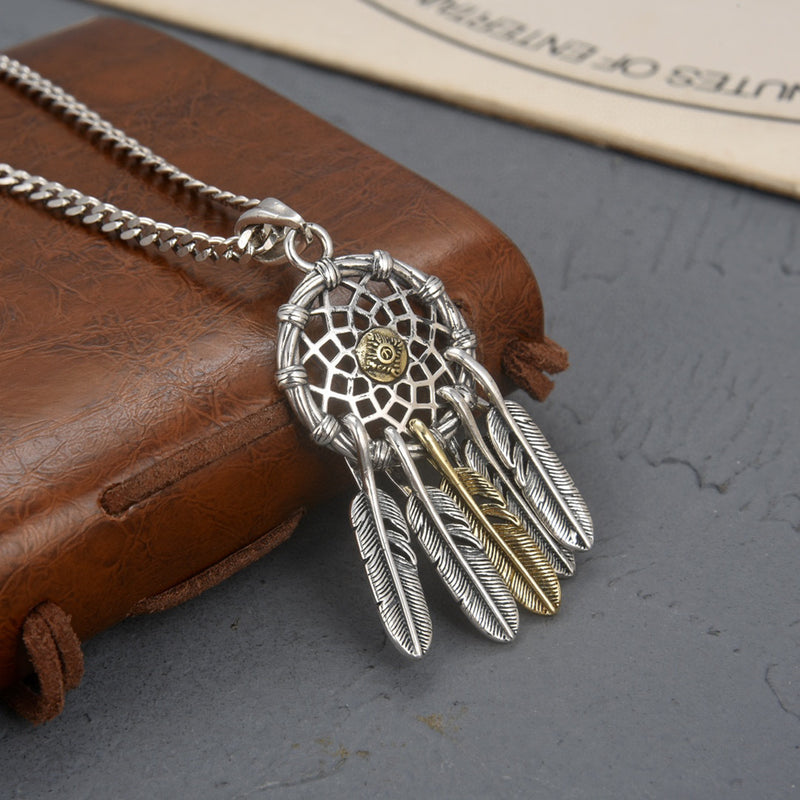 hollow dream catching net pendant, view 4 - MRSLM