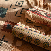 cotton linen tassel woven floor mat, view 12 - MRSLM