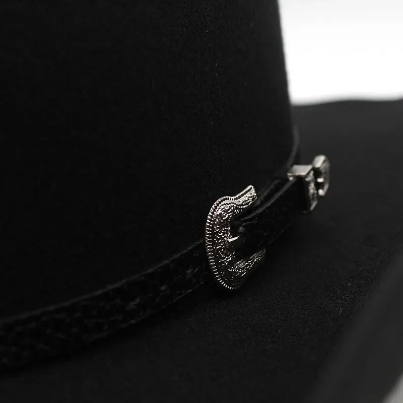 roll brim fedora cowboy hat, view 7 - MRSLM