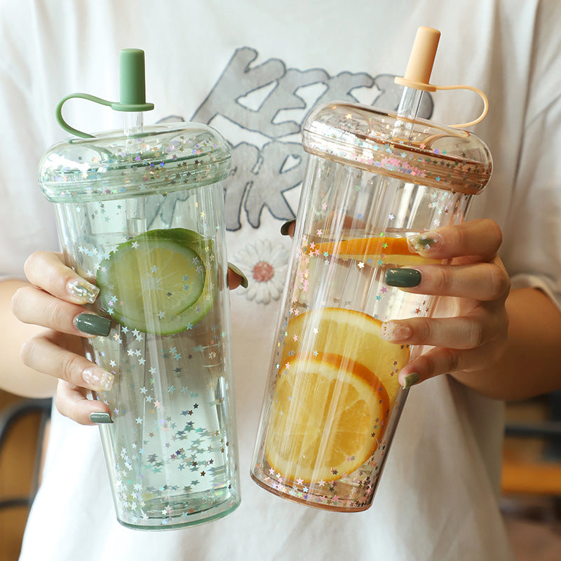 kawaii bubble tea water bottle, view 10 - MRSLM