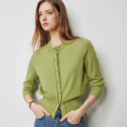 tassel edge slim fit cardigan, view 4 - MRSLM