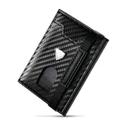 slim carbon leather RFID wallet - MRSLM
