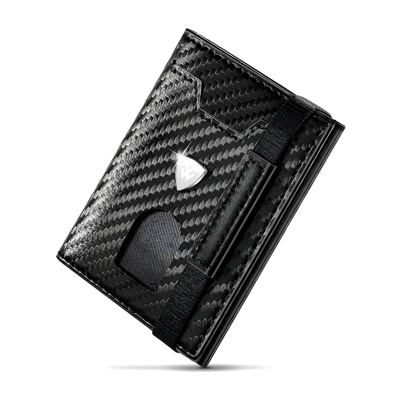 slim carbon leather RFID wallet - MRSLM