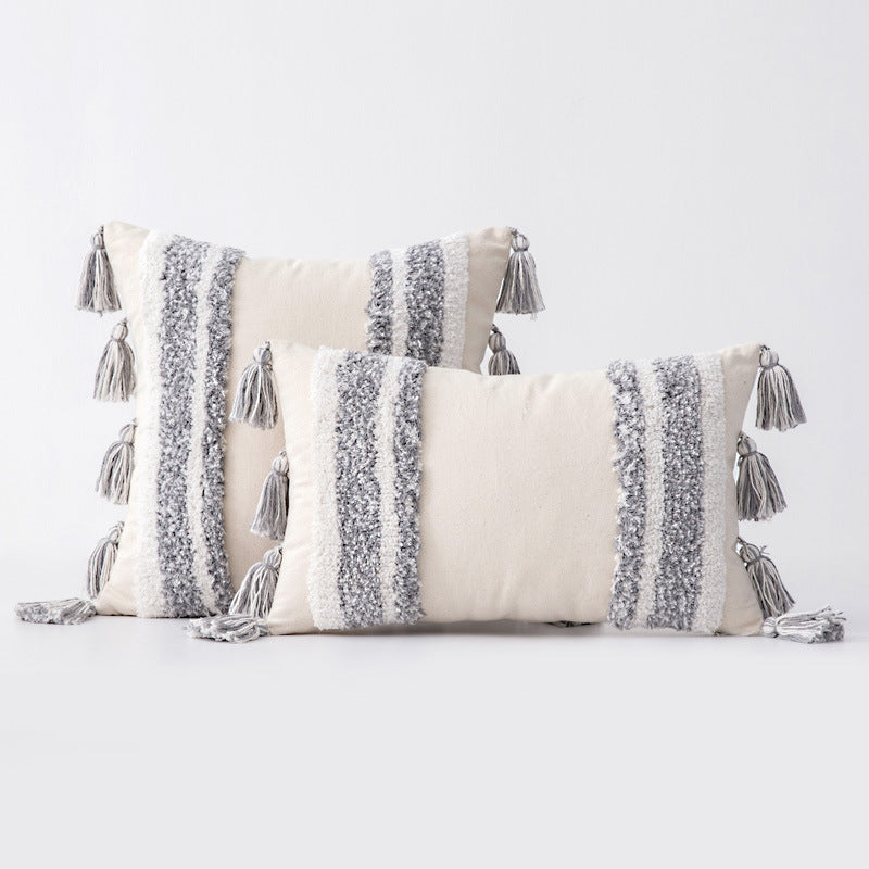 Boho tufted sofa cushion cover, view 9 - MRSLM