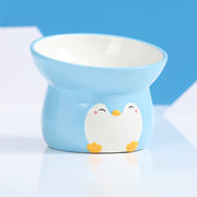 Penguin-shaped ceramic pet bowl, view 3 - MRSLM