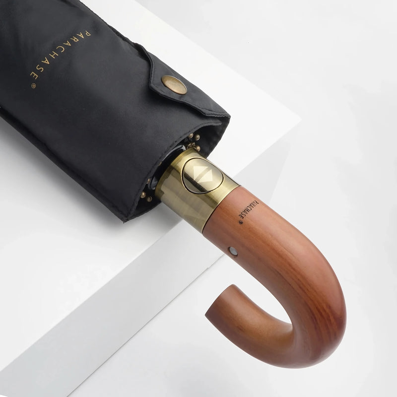automatic wooden handle umbrella, view 7 - MRSLM