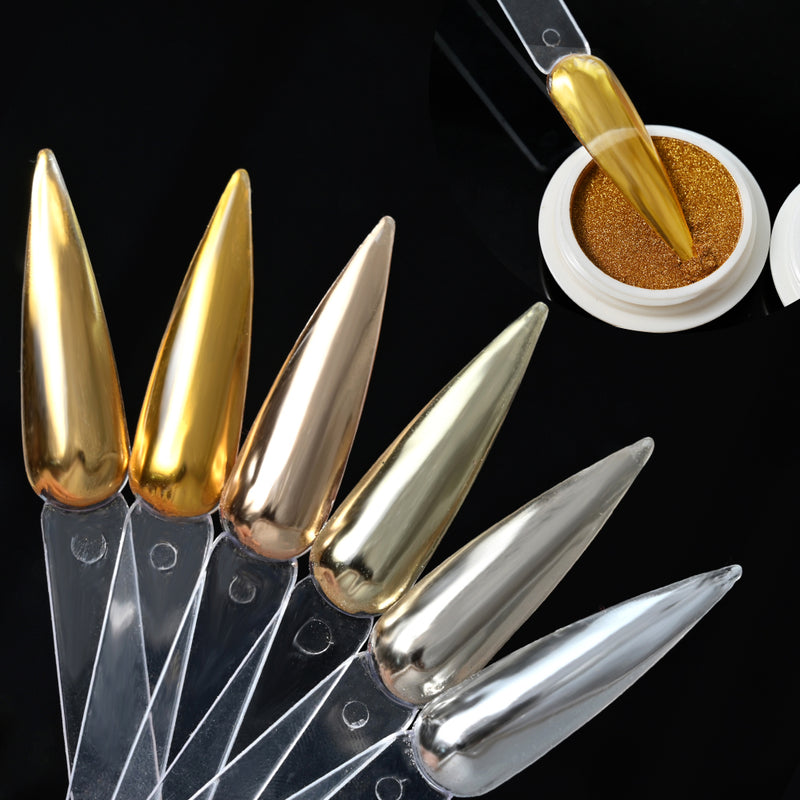 mirror chrome metallic nail powder set, view 6 - MRSLM