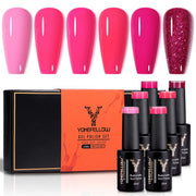 rose pink gel nail polish, view 3 - MRSLM