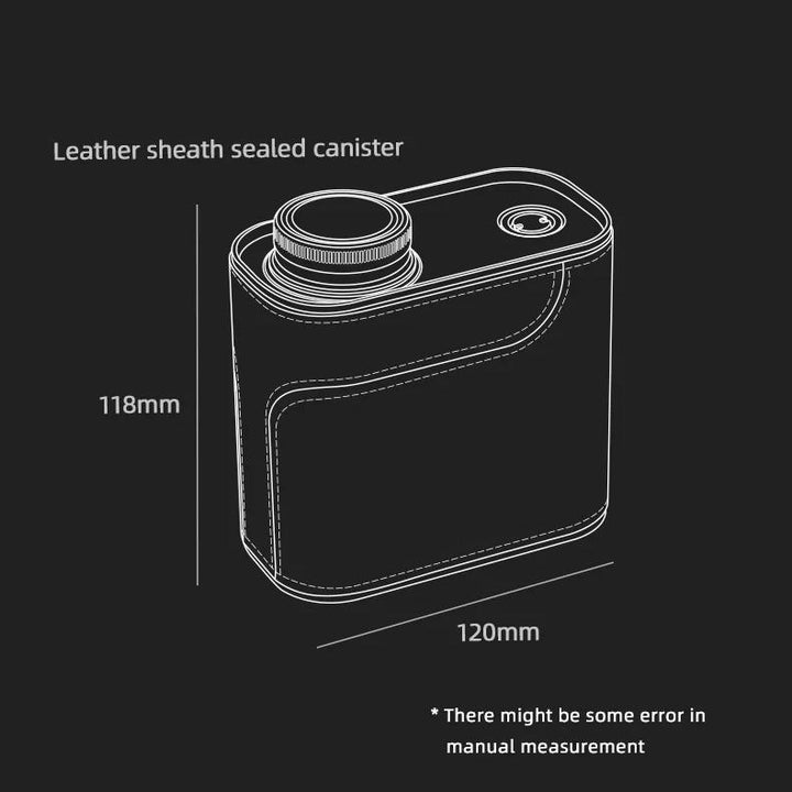 Airtight Metal Coffee &amp; Tea Canister with Portable Filter Paper Storage - Essential Camping Companion