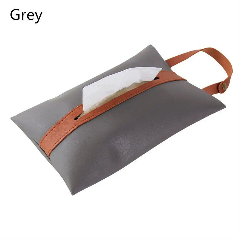 PU leather car seat tissue holder, view 6 - MRSLM