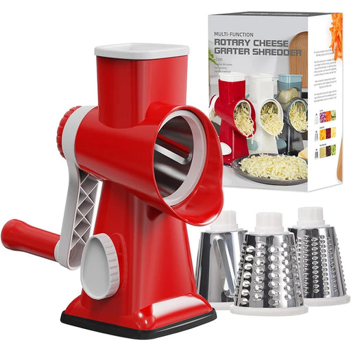 3-in-1 rotary cheese grater and vegetable slicer, view 3 - MRSLM