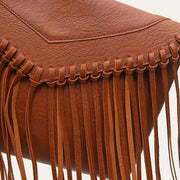 Vintage tassel fringe boho messenger bag, view 8 - MRSLM