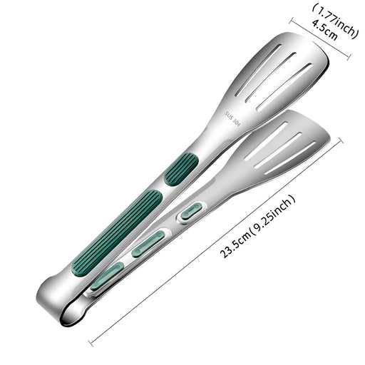 stainless steel non-slip food tongs, view 4 - MRSLM