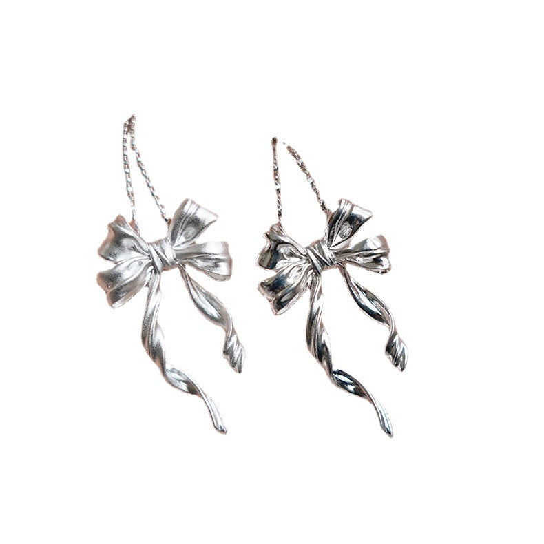 women's bow necklace S925 silver, view 2 - MRSLM