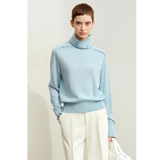 minimalist turtleneck sweater, view 2 - MRSLM