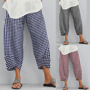 checkered panel cropped pants - MRSLM