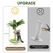 green leafy cat scratching post, view 10 - MRSLM