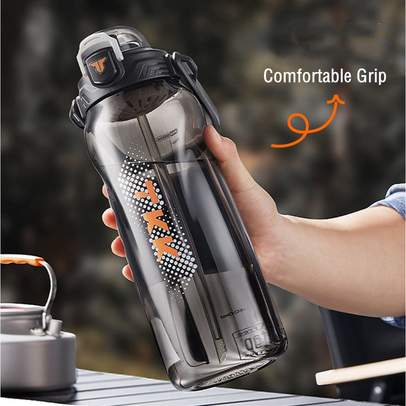 Tritan water bottle with straw, view 6 - MRSLM
