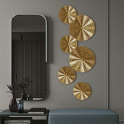 Round gold metal wall hanging, view 13 - MRSLM