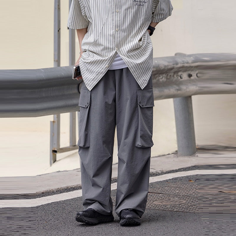 vintage drawstring pants with large pockets - MRSLM