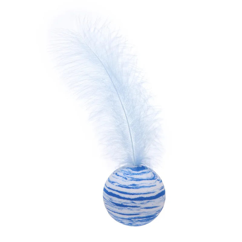 striped ball interactive cat toy, view 4 - MRSLM