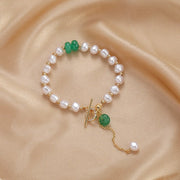 irregular pearl charm bracelet - MRSLM